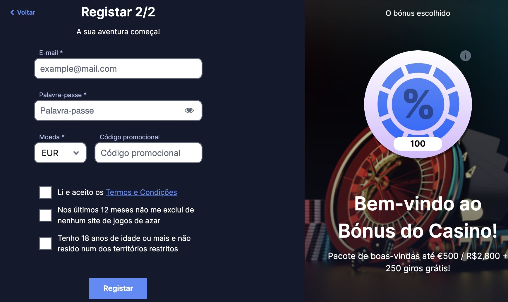 Bitbet24 registo