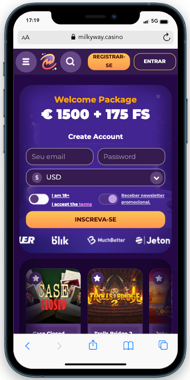 Milky Way Casino Brasil mobile