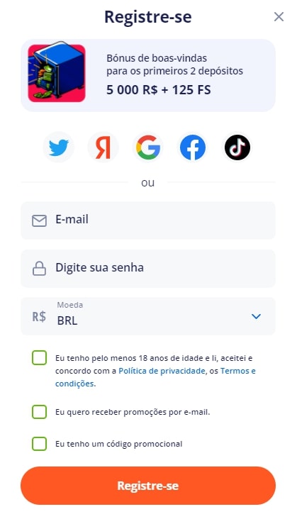 Vulkan Vegas registo